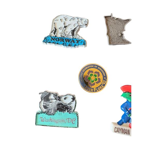 Lot 13 Vintage Travel Souvenir Refrigerator Magnets States Cities Zoo Cayman DC - Picture 2 of 7
